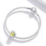 Hạt bạc sterling S925 hình cốc bia cho vòng tay vòng cổ tự làm, Cốc bia