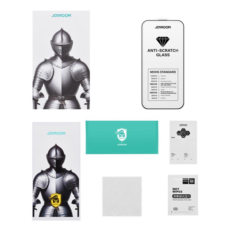 Miếng dán kính cường lực chống trầy 2.5D full màn hình HD JOYROOM Knight Series, dành cho iPhone 17 Pro Max, iPhone 17 Pro, iPhone 17, iPhone Air, iPhone 16 Pro Max, iPhone 16 Pro, iPhone 16 Plus, iPhone 16
