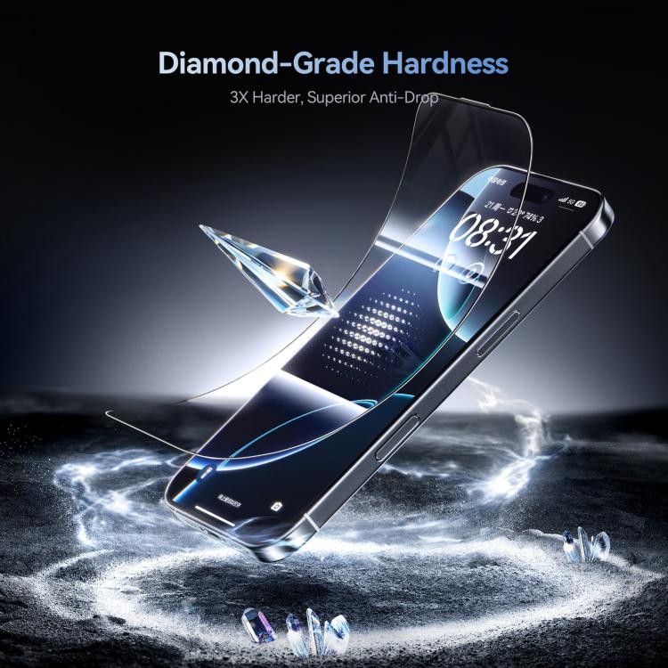 Miếng dán kính cường lực chống trầy 2.5D full màn hình HD JOYROOM Knight Series, dành cho iPhone 17 Pro Max, iPhone 17 Pro, iPhone 17, iPhone Air, iPhone 16 Pro Max, iPhone 16 Pro, iPhone 16 Plus, iPhone 16