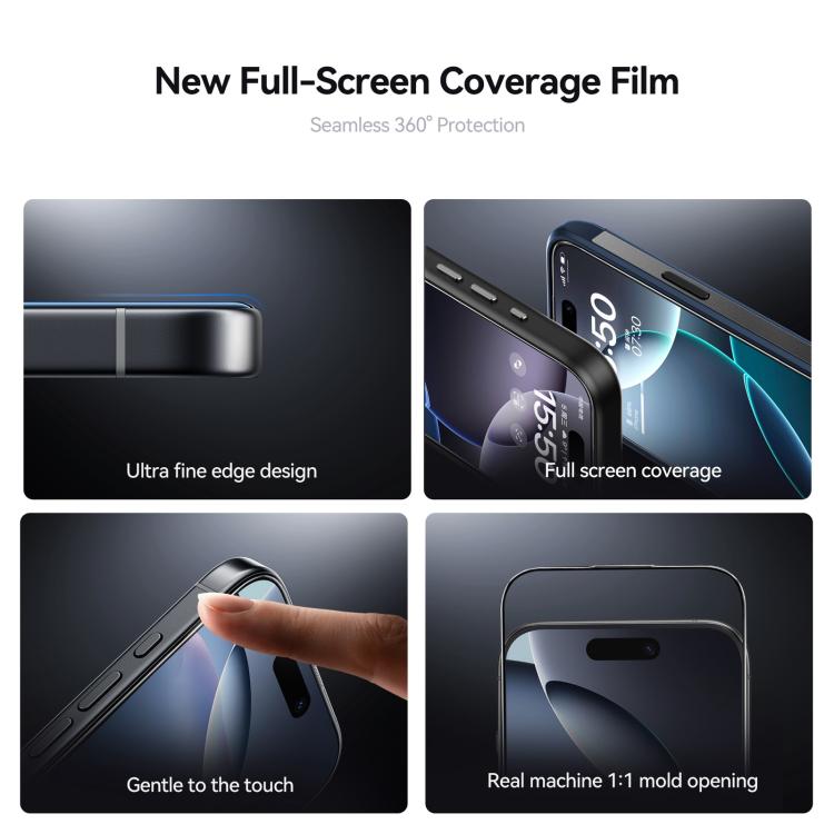 Miếng dán kính cường lực chống trầy 2.5D full màn hình HD JOYROOM Knight Series, dành cho iPhone 17 Pro Max, iPhone 17 Pro, iPhone 17, iPhone Air, iPhone 16 Pro Max, iPhone 16 Pro, iPhone 16 Plus, iPhone 16