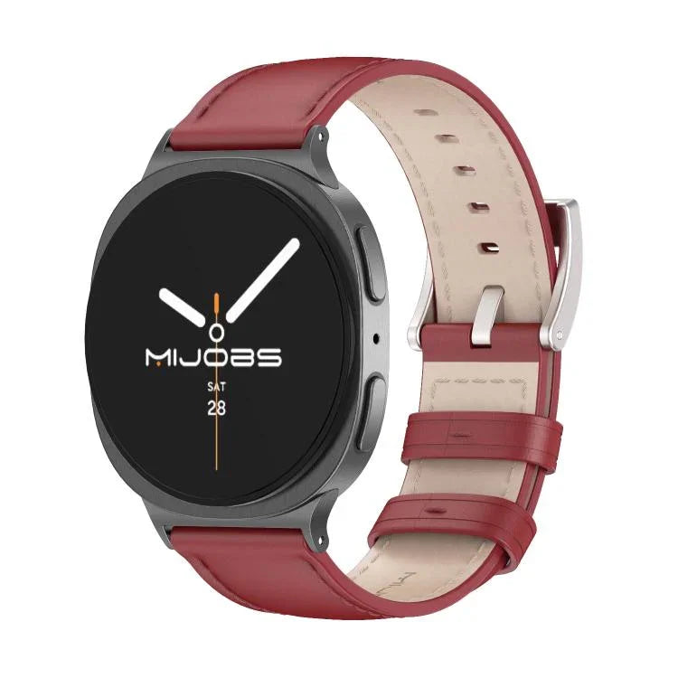 MIJOBS Genuine Leather Cowhide Watch Band, For Samsung Galaxy Watch8 / Watch8 Classic