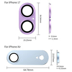 Miếng dán vòng kim loại mờ bảo vệ ống kính camera toàn diện XDcase Armor, dành cho iPhone 17