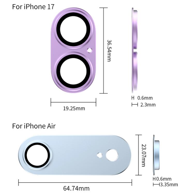 Miếng dán vòng kim loại mờ bảo vệ ống kính camera toàn diện XDcase Armor, dành cho iPhone 17