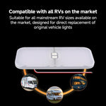 12-30V RV Light 3-Color Temperature Rotary Button Dimming Roof Light, FC03