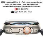 2 miếng phim bảo vệ hydrogel màn hình cong imak, Dành cho Apple Watch Ultra 1/2/3 49mm