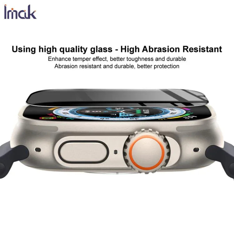Phim bảo vệ kính cường lực riêng tư HD toàn màn hình imak, Dành cho Apple Watch Ultra 1/2/3 49mm