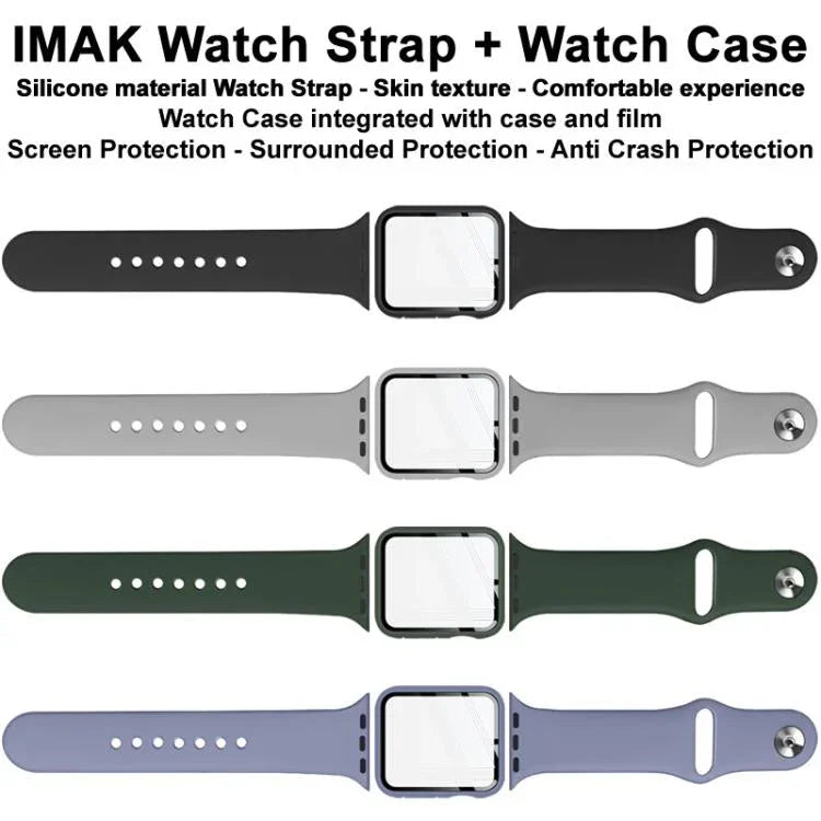 Ốp lưng tích hợp và phim với dây silicone imak, Dành cho Apple Watch SE 1/2/3/Series 4/5/6 44mm, Dành cho Apple Watch SE 1/2/3/Series 4/5/6 40mm
