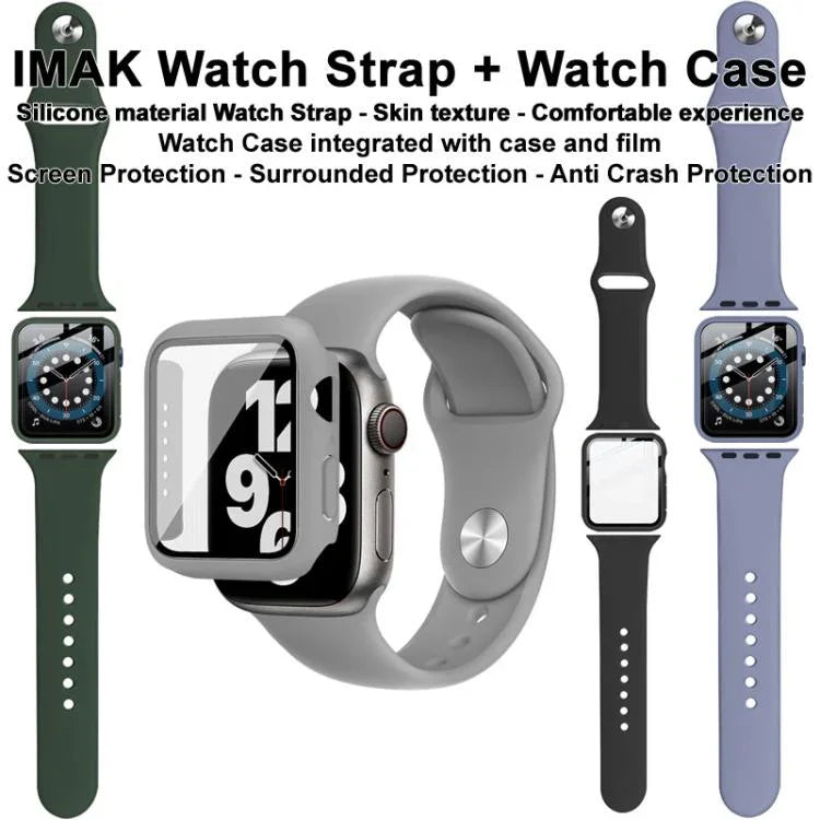 Ốp lưng tích hợp và phim với dây silicone imak, Dành cho Apple Watch SE 1/2/3/Series 4/5/6 44mm, Dành cho Apple Watch SE 1/2/3/Series 4/5/6 40mm