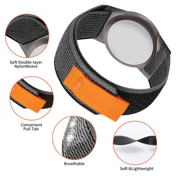 Ốp bảo vệ chống mất kiểu dây đeo nylon vòng xDfind, dành cho AirTag thế hệ 2 / AirTag thế hệ 1
