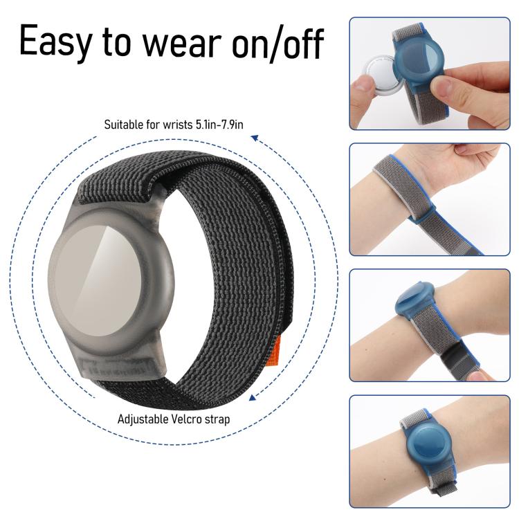 Ốp bảo vệ chống mất kiểu dây đeo nylon vòng xDfind, dành cho AirTag thế hệ 2 / AirTag thế hệ 1
