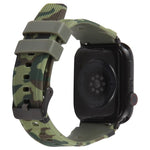 Dây đồng hồ silicone in họa tiết ngụy trang đầu nối đen xDfind, Dành cho Apple Watch 42 / 44 / 45 / 46 / 49mm, Dành cho Apple Watch 38 / 40 / 41 / S10 42mm