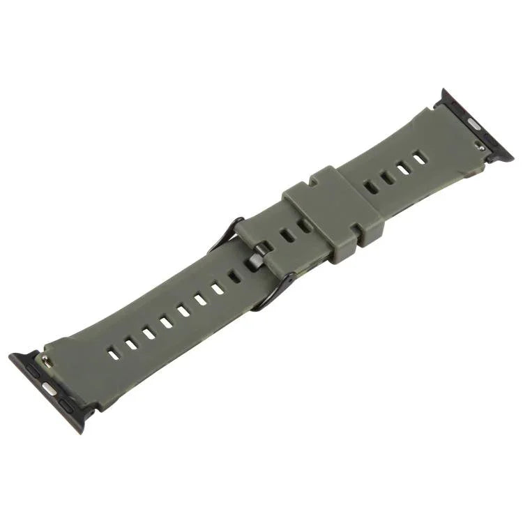 Dây đồng hồ silicone in họa tiết ngụy trang đầu nối đen xDfind, Dành cho Apple Watch 42 / 44 / 45 / 46 / 49mm, Dành cho Apple Watch 38 / 40 / 41 / S10 42mm