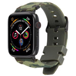 Dây đồng hồ silicone in họa tiết ngụy trang đầu nối đen xDfind, Dành cho Apple Watch 42 / 44 / 45 / 46 / 49mm, Dành cho Apple Watch 38 / 40 / 41 / S10 42mm