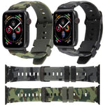 Dây đồng hồ silicone in họa tiết ngụy trang đầu nối đen xDfind, Dành cho Apple Watch 42 / 44 / 45 / 46 / 49mm, Dành cho Apple Watch 38 / 40 / 41 / S10 42mm