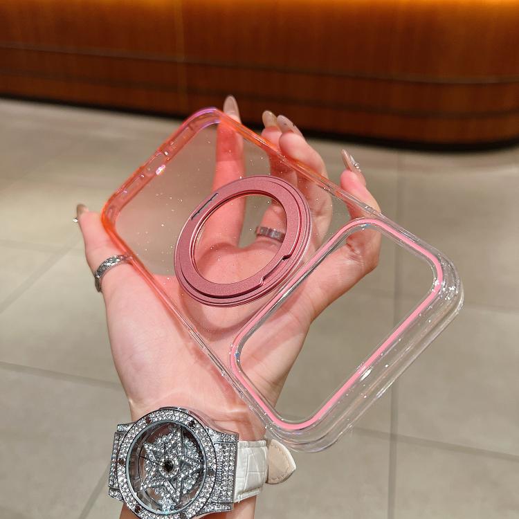 Ốp lưng điện thoại MagSafe có giá đỡ xoay 360 độ trong suốt chuyển màu, dành cho iPhone 17 Pro Max, iPhone 17 Pro, iPhone 17, iPhone Air, iPhone 16 Pro Max, iPhone 16 Pro, iPhone 16 Plus, iPhone 16