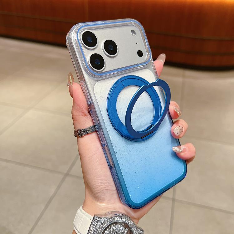 Ốp lưng điện thoại MagSafe có giá đỡ xoay 360 độ trong suốt chuyển màu, dành cho iPhone 17 Pro Max, iPhone 17 Pro, iPhone 17, iPhone Air, iPhone 16 Pro Max, iPhone 16 Pro, iPhone 16 Plus, iPhone 16