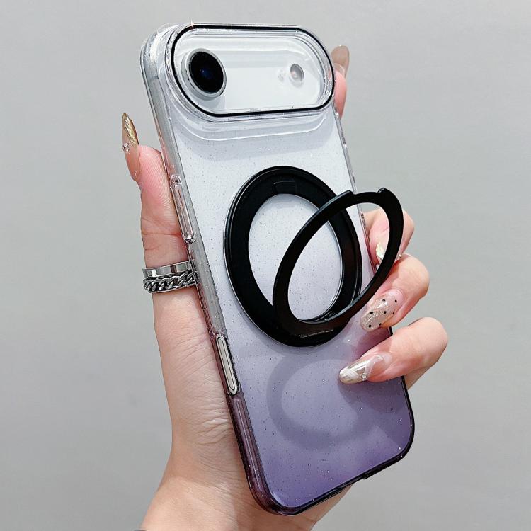 Ốp lưng điện thoại MagSafe có giá đỡ xoay 360 độ trong suốt chuyển màu, dành cho iPhone 17 Pro Max, iPhone 17 Pro, iPhone 17, iPhone Air, iPhone 16 Pro Max, iPhone 16 Pro, iPhone 16 Plus, iPhone 16