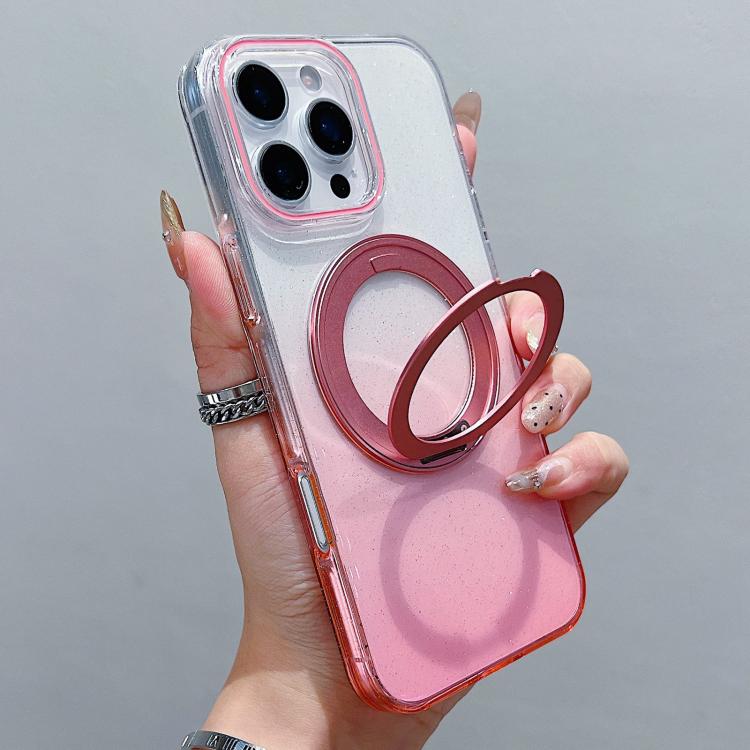 Ốp lưng điện thoại MagSafe có giá đỡ xoay 360 độ trong suốt chuyển màu, dành cho iPhone 17 Pro Max, iPhone 17 Pro, iPhone 17, iPhone Air, iPhone 16 Pro Max, iPhone 16 Pro, iPhone 16 Plus, iPhone 16
