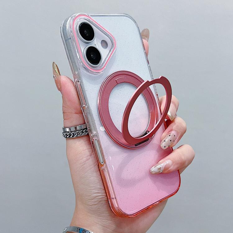 Ốp lưng điện thoại MagSafe có giá đỡ xoay 360 độ trong suốt chuyển màu, dành cho iPhone 17 Pro Max, iPhone 17 Pro, iPhone 17, iPhone Air, iPhone 16 Pro Max, iPhone 16 Pro, iPhone 16 Plus, iPhone 16