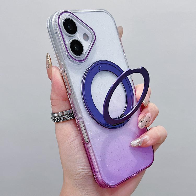 Ốp lưng điện thoại MagSafe có giá đỡ xoay 360 độ trong suốt chuyển màu, dành cho iPhone 17 Pro Max, iPhone 17 Pro, iPhone 17, iPhone Air, iPhone 16 Pro Max, iPhone 16 Pro, iPhone 16 Plus, iPhone 16