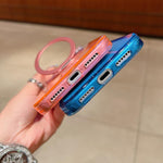 Ốp lưng điện thoại MagSafe có giá đỡ xoay 360 độ trong suốt chuyển màu, dành cho iPhone 17 Pro Max, iPhone 17 Pro, iPhone 17, iPhone Air, iPhone 16 Pro Max, iPhone 16 Pro, iPhone 16 Plus, iPhone 16