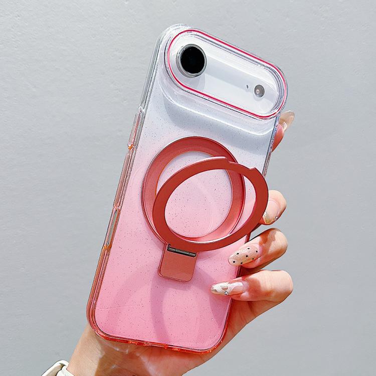 Ốp lưng điện thoại MagSafe có vòng kim loại trong suốt chuyển màu, dành cho iPhone 17 Pro Max, iPhone 17 Pro, iPhone 17, iPhone Air, iPhone 16 Pro Max, iPhone 16 Pro, iPhone 16 Plus, iPhone 16