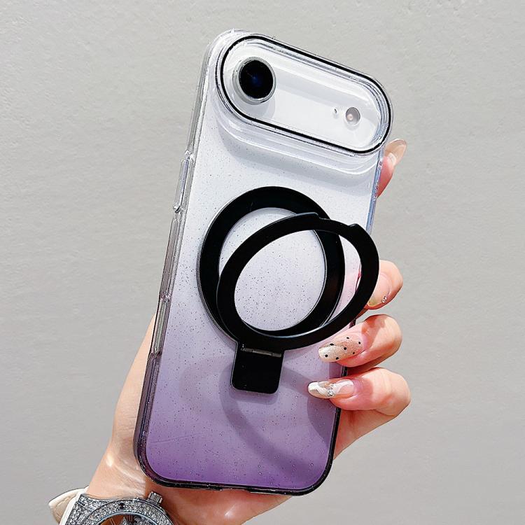 Ốp lưng điện thoại MagSafe có vòng kim loại trong suốt chuyển màu, dành cho iPhone 17 Pro Max, iPhone 17 Pro, iPhone 17, iPhone Air, iPhone 16 Pro Max, iPhone 16 Pro, iPhone 16 Plus, iPhone 16
