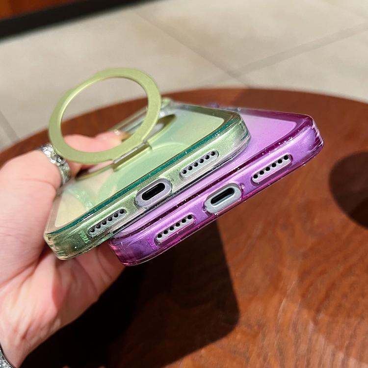 Ốp lưng điện thoại MagSafe có vòng kim loại trong suốt chuyển màu, dành cho iPhone 17 Pro Max, iPhone 17 Pro, iPhone 17, iPhone Air, iPhone 16 Pro Max, iPhone 16 Pro, iPhone 16 Plus, iPhone 16