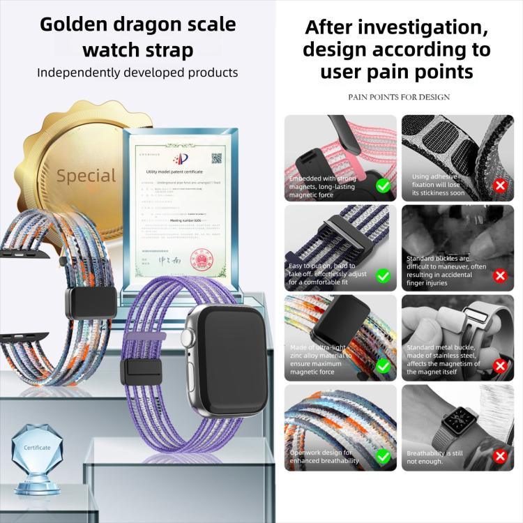 Dây đồng hồ dây cá nylon thoáng khí, Dành cho Apple Watch 46mm / 49mm / 45mm / 44mm, Dành cho Apple Watch S11 42mm / 41mm / 40mm / 38mm