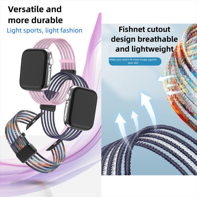 Dây đồng hồ dây cá nylon thoáng khí, Dành cho Apple Watch 46mm / 49mm / 45mm / 44mm, Dành cho Apple Watch S11 42mm / 41mm / 40mm / 38mm