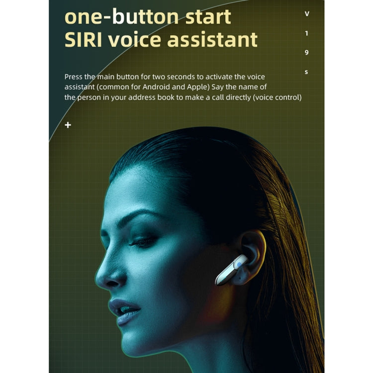 Tai nghe Bluetooth 5.0 phong cách doanh nhân V19S cảm ứng vân tay
