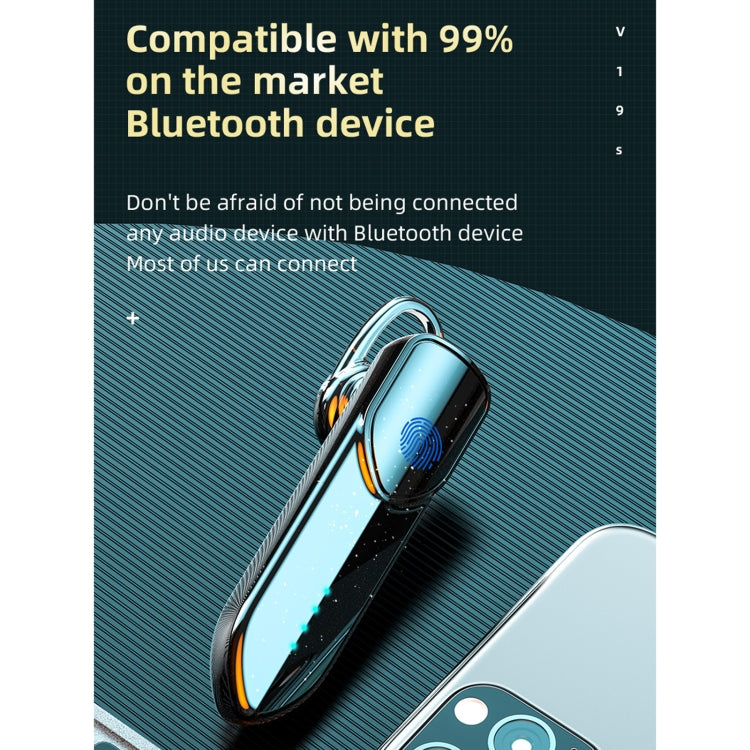 Tai nghe Bluetooth 5.0 phong cách doanh nhân V19S cảm ứng vân tay