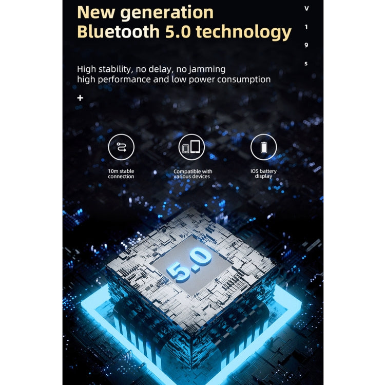 Tai nghe Bluetooth 5.0 phong cách doanh nhân V19S cảm ứng vân tay