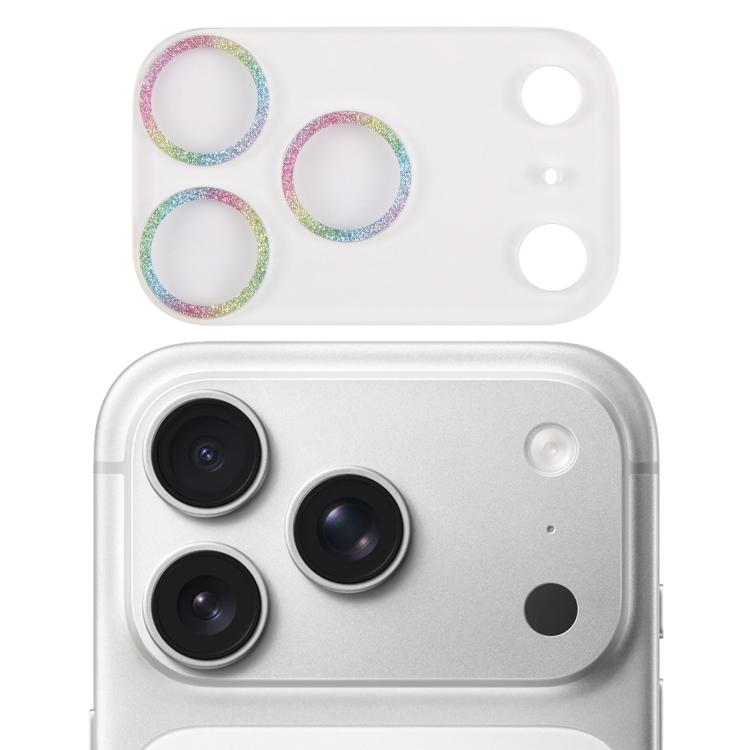 Miếng dán kính cường lực vòng kim tuyến bảo vệ ống kính camera, dành cho iPhone 17 Pro Max, iPhone 17 Pro