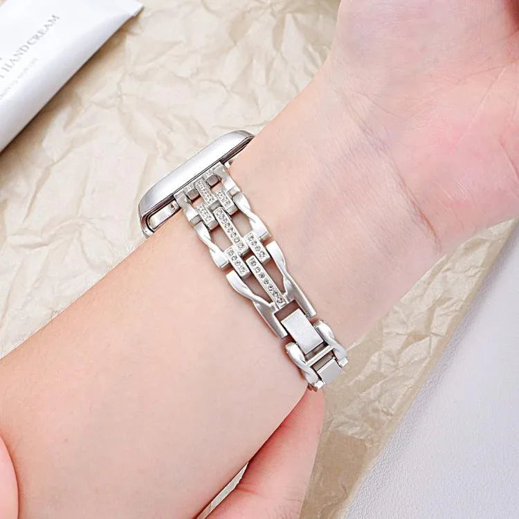Dây đồng hồ kim loại kim cương xoáy chảy xDfind, Dành cho Apple Watch 42 / 44 / 45 / 46 / 49mm, Dành cho Apple Watch 38 / 40 / 41 / S11 42mm