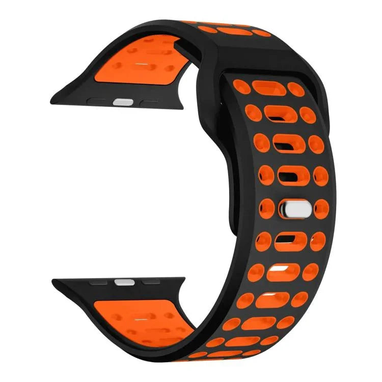 Dây đồng hồ thể thao silicone thoáng khí hai màu xDfind, Dành cho Apple Watch 46mm / 49mm / 45mm / 44mm