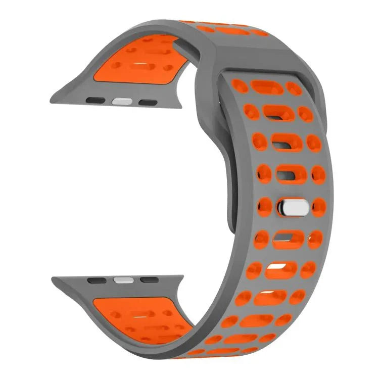 Dây đồng hồ thể thao silicone thoáng khí hai màu xDfind, Dành cho Apple Watch 46mm / 49mm / 45mm / 44mm