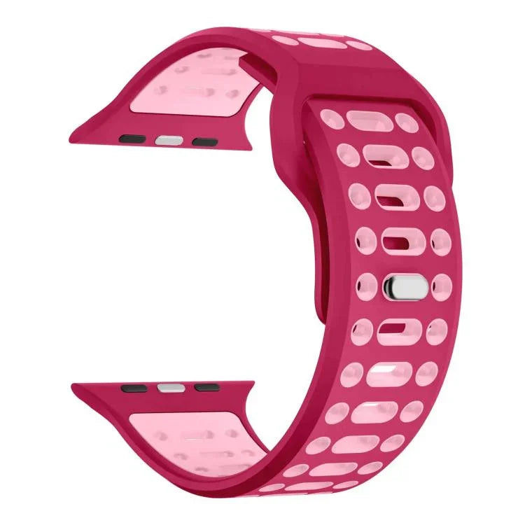 Dây đồng hồ thể thao silicone thoáng khí hai màu xDfind, Dành cho Apple Watch 46mm / 49mm / 45mm / 44mm