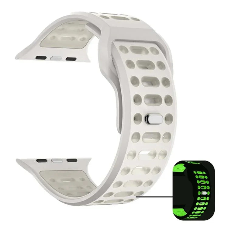 Dây đồng hồ thể thao silicone thoáng khí hai màu xDfind, Dành cho Apple Watch 46mm / 49mm / 45mm / 44mm