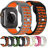 Dây đồng hồ thể thao silicone thoáng khí hai màu xDfind, Dành cho Apple Watch 46mm / 49mm / 45mm / 44mm