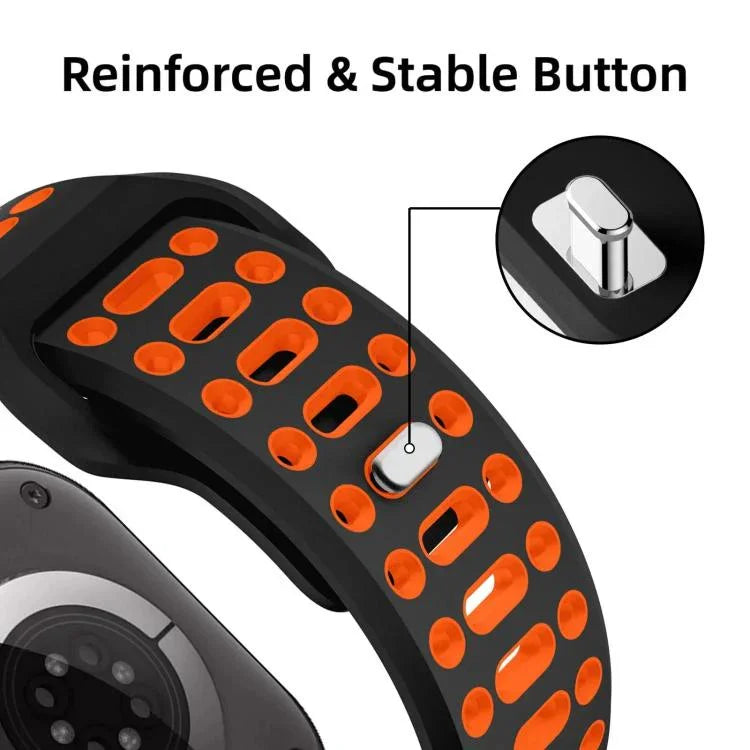 Dây đồng hồ thể thao silicone thoáng khí hai màu xDfind, Dành cho Apple Watch 46mm / 49mm / 45mm / 44mm