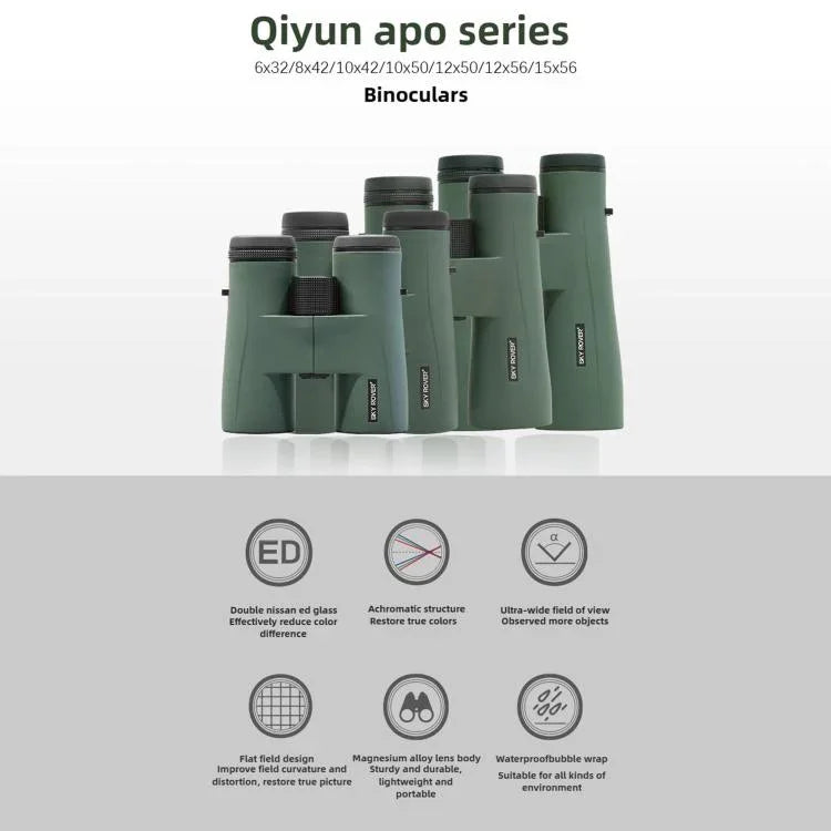 Ống nhòm cầm tay chống nước APO SKY ROVER Qinyun, 6x32, 8x42, 10x42, 12x50, 12x56, 15x56