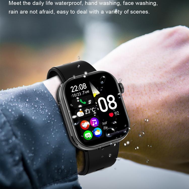 T99 Màn hình vuông 2.02 inch Tai nghe Bluetooth 2 trong 1 Đồng hồ thông minh chống nước IP67, Hỗ trợ đo oxy trong máu