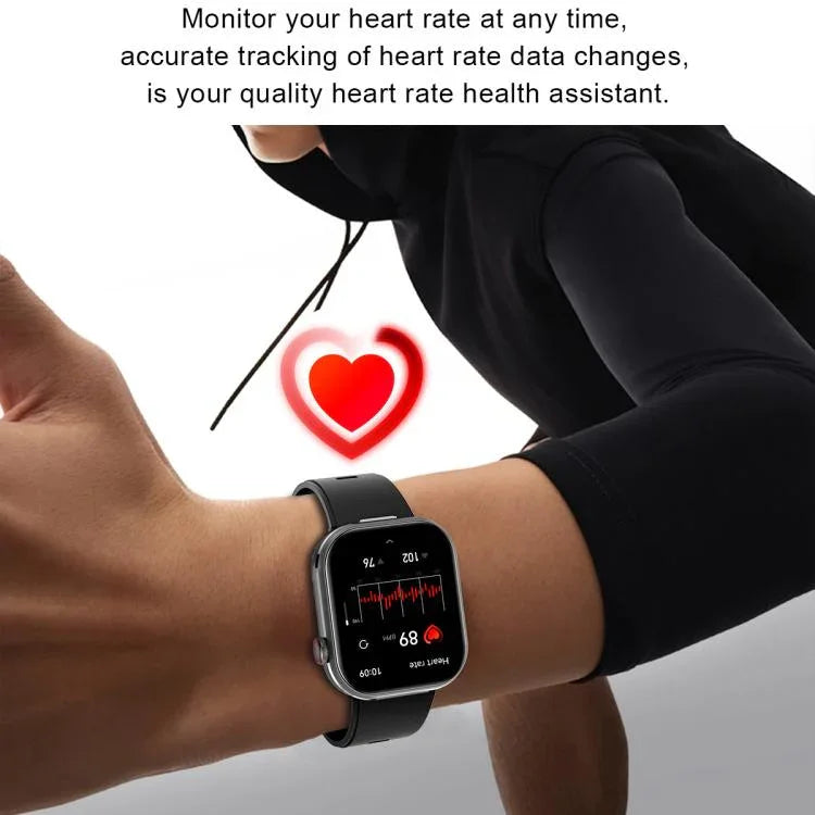 T99 Màn hình vuông 2.02 inch Tai nghe Bluetooth 2 trong 1 Đồng hồ thông minh chống nước IP67, Hỗ trợ đo oxy trong máu