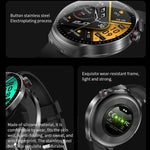 T100 Màn hình tròn 1.85 inch Tai nghe Bluetooth 2 trong 1 Đồng hồ thông minh chống nước IP67, Hỗ trợ đo oxy trong máu