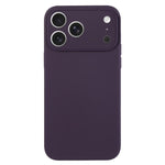 Ốp lưng điện thoại silicone lỏng màu trơn lỗ nhỏ tinh tế, dành cho iPhone 17 Pro