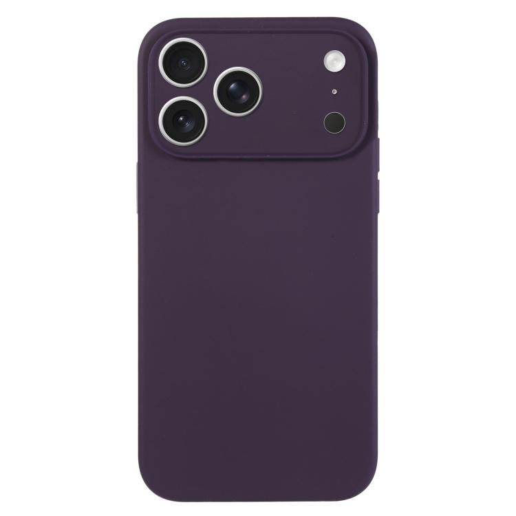 Ốp lưng điện thoại silicone lỏng màu trơn lỗ nhỏ tinh tế, dành cho iPhone 17 Pro