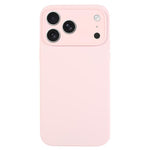 Ốp lưng điện thoại silicone lỏng màu trơn lỗ nhỏ tinh tế, dành cho iPhone 17 Pro