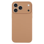 Ốp lưng điện thoại silicone lỏng màu trơn lỗ nhỏ tinh tế, dành cho iPhone 17 Pro