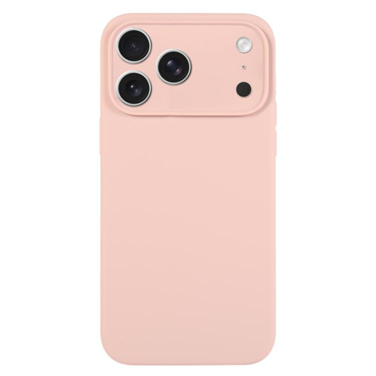 Ốp lưng điện thoại silicone lỏng màu trơn lỗ nhỏ tinh tế, dành cho iPhone 17 Pro